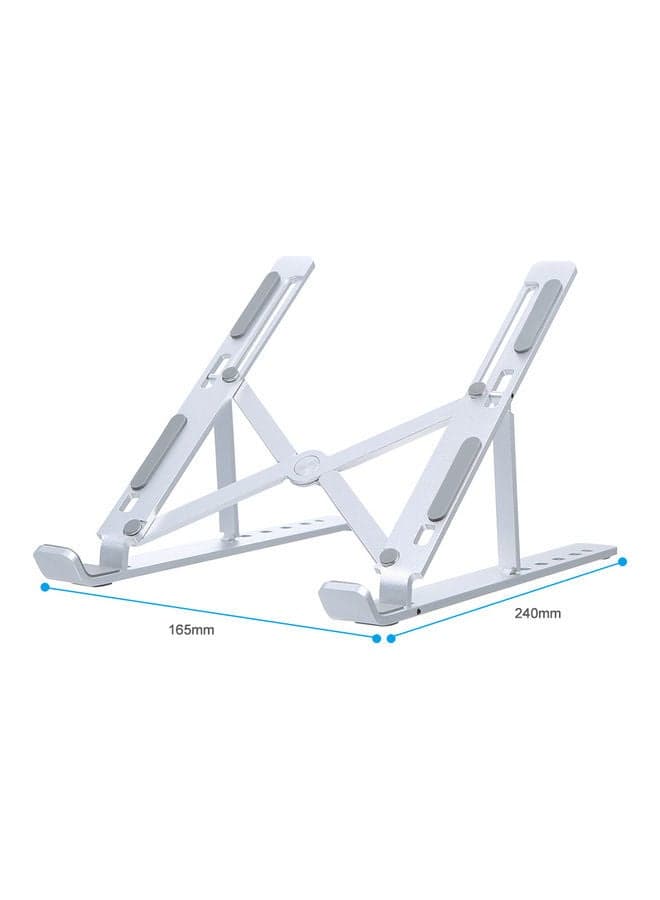 Heightening Aluminum Alloy Foldable Laptop Stand 26 x 2 x 6cm Silver (4)