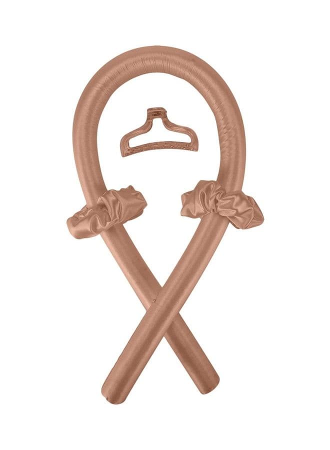 Sponge Heatless Curling Rod Headband Brown