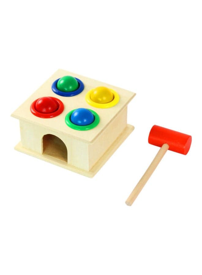 Wooden Hammering Knock Game Box with Balls