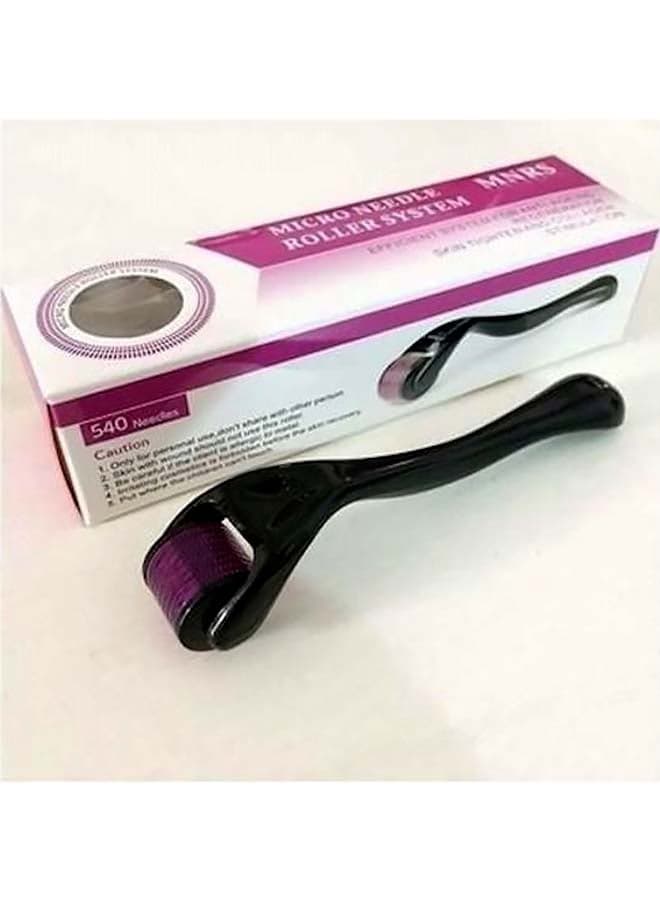 Anngrowy 540 Titanium Micro Needle 0.5mm Derma Roller Black/Pink Face Massagers & Rollers (٤)