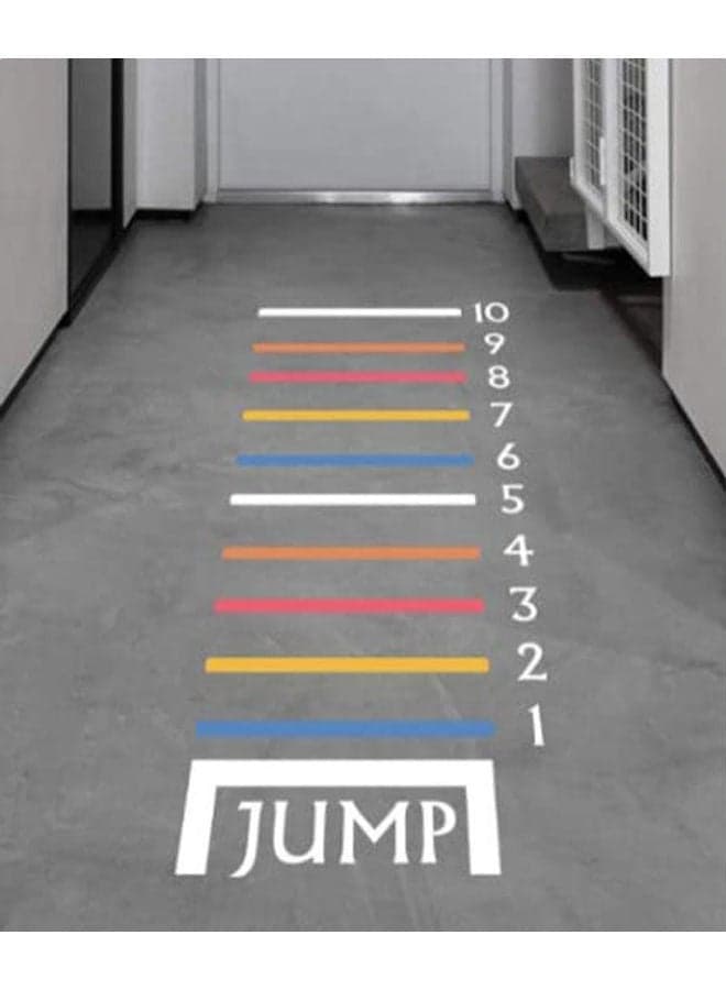 Kids Long Jump Mark Floor Sticker Multicolour Kids Decor Parts & Accessories