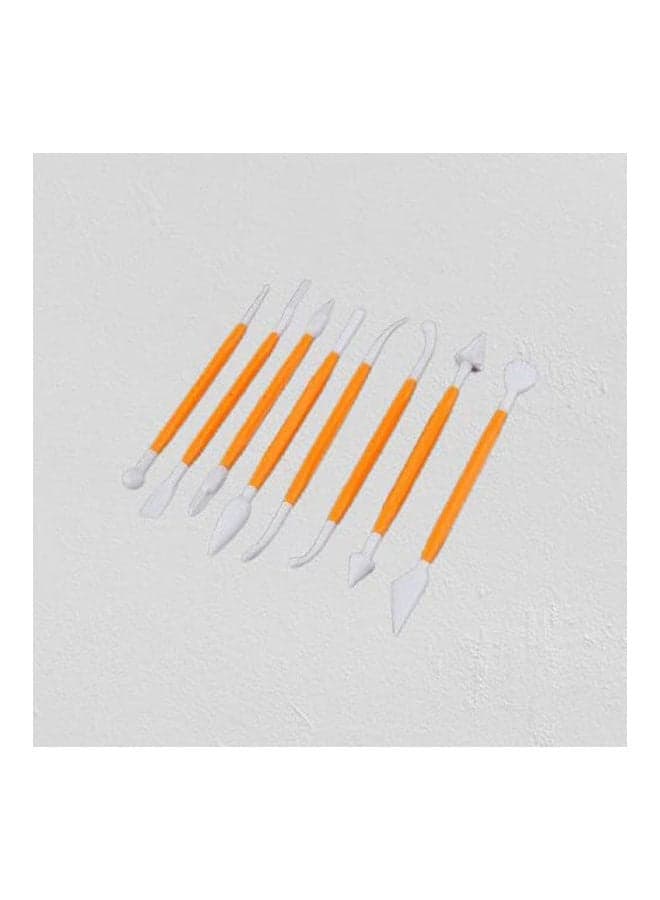 Cake Sculpting Tool Set - 8 Pieces Orange Decorating Tools