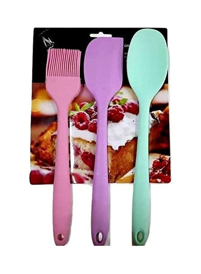 Silicone Spatulas Set, 3 Pieces Multicolour Spatula Turners