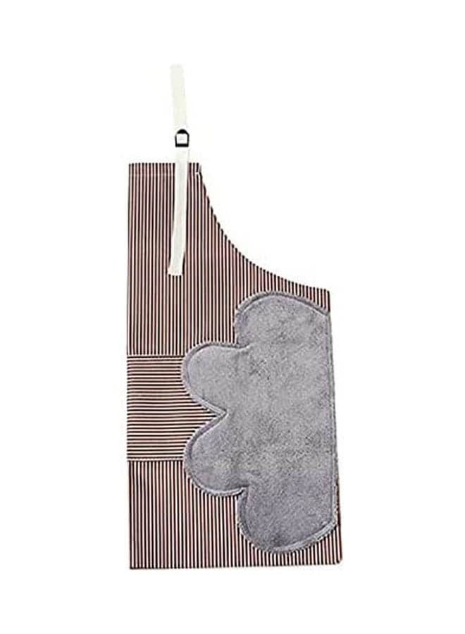 Waterproof Kitchen Apron With Microfiber Sides For Drying Brown 24.1 x 22.3cm