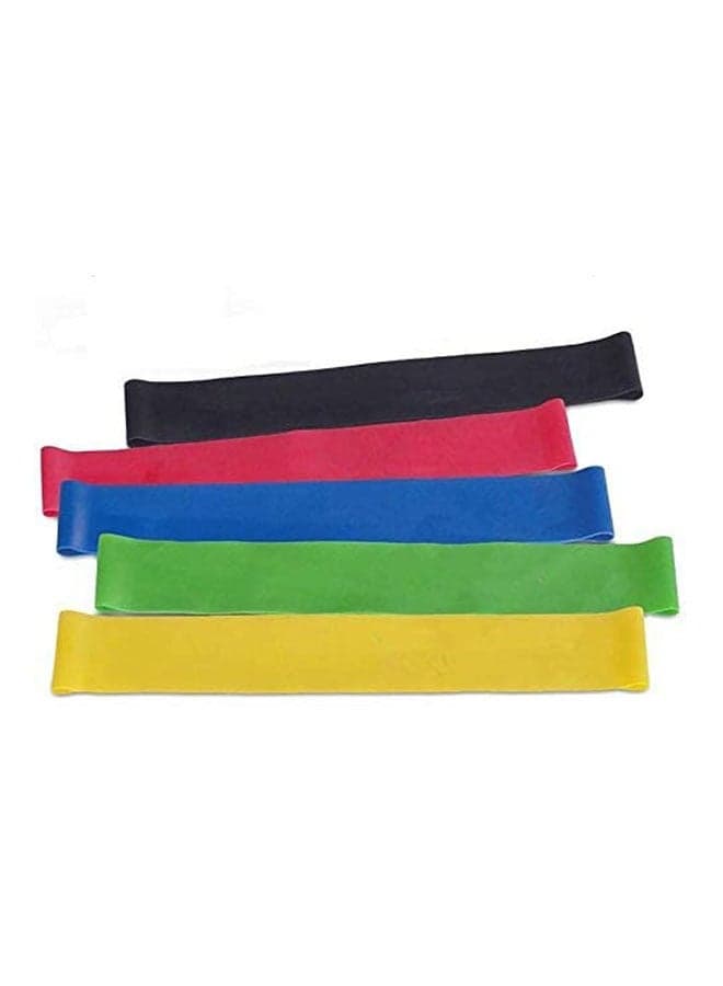 Resistance Bands Exercise Loops Set Of 5, Workout Flexbands For Home Fitness, Stretching, Physical Therapy 12inch