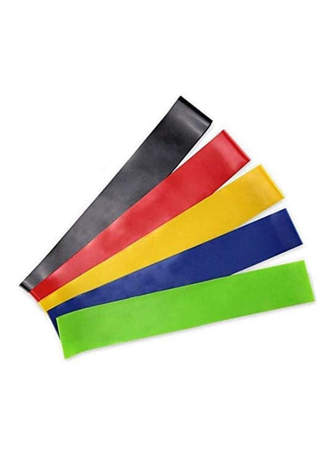 Set Of 5 Exercise Bands 12 Inch Sturdy Resistance Bands For Home Workout