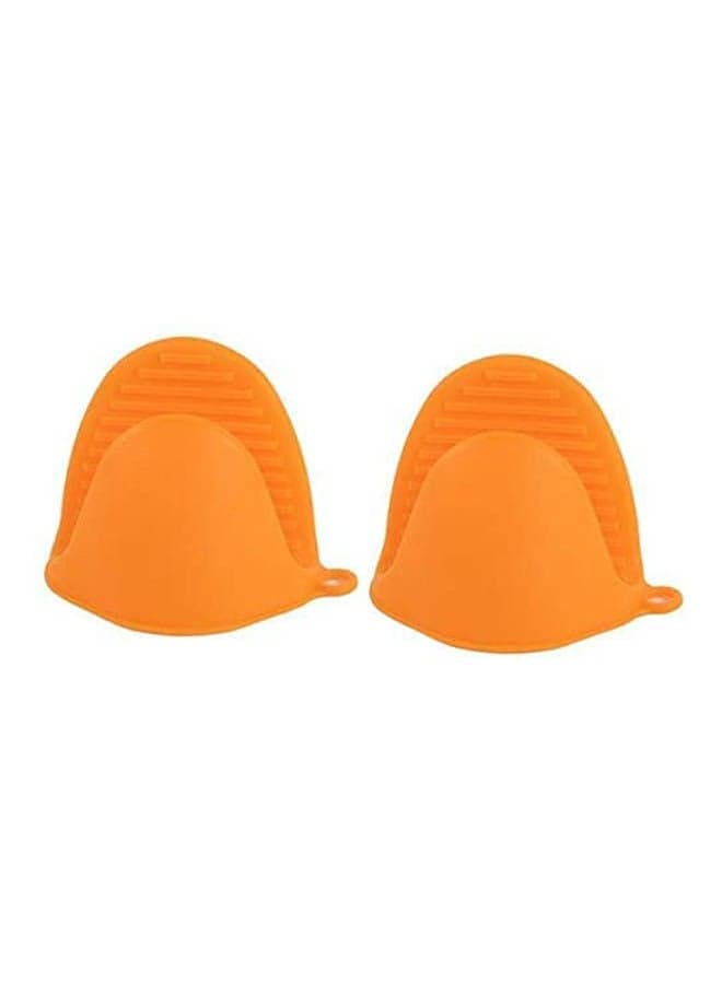 2Pcs Creative Anti Scald Microwave Oven Gloves Orange Baking Tools & Accessories