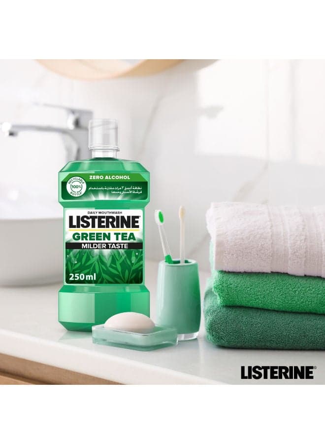 Green Tea Daily Mouthwash With Germ Killing Oral Care Milder Taste 250ml (٧)