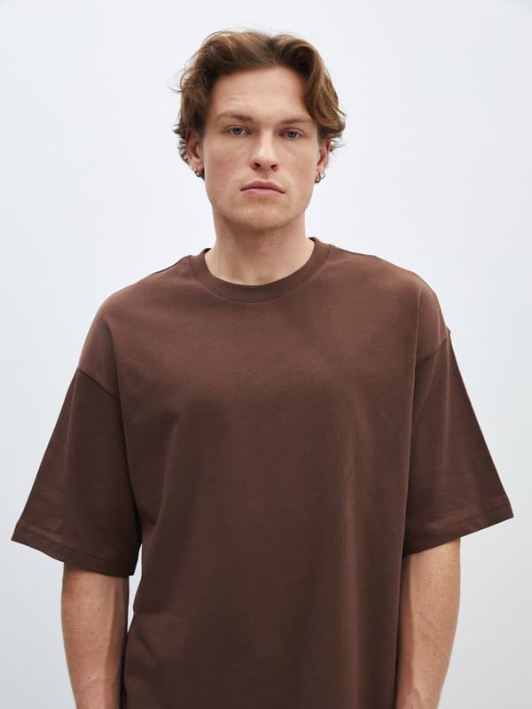 Oversize Crew Neck Short Sleeve Jersey Men's T-Shirt
