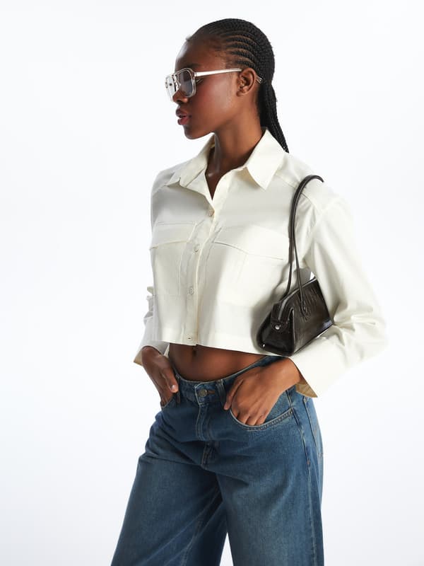 Loose Fit Women's Poplin Shirt