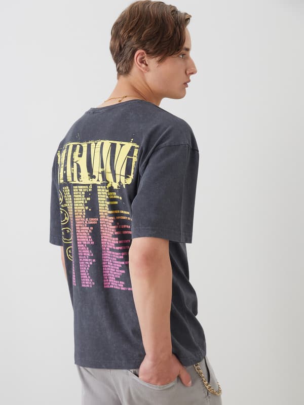Crew Neck Nirvana Licensed Men's T-Shirt
