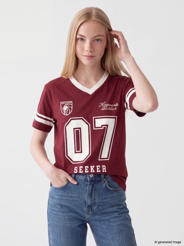 Harry Potter Printed Oversize Women's T-Shirt