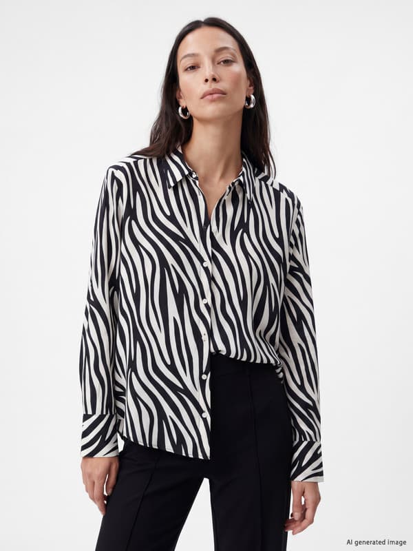 Zebra Patterned Women's Shirt