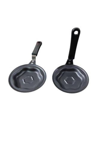 مقلاية صغيرة للبيض وبكيك - اسود 2 قطعه Saute fry pan