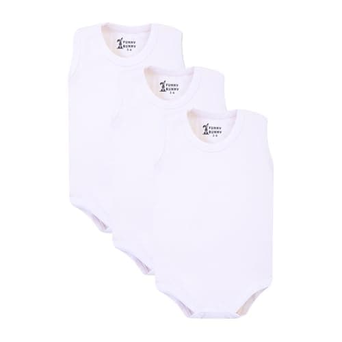 Funny Bunny Pack of 3 Cotton Wide Cut Bodysuit for Baby Leotard