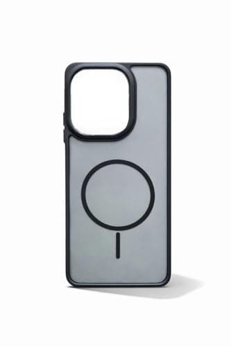 Matte Phone Case for XIAOMI MI 11 LITE with Camera Protection, Shockproof Slim Cover, Decorative Magnetic Ring (No Wireless Charging Support (Black) Cellular phone case