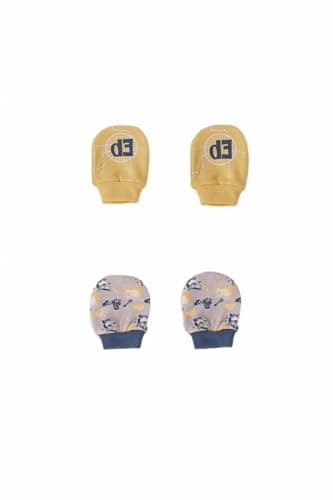 junior Baby Boys Patterned Mittens P/2 Autumn Accessory Set