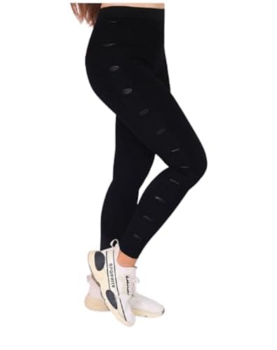 MEZA Women's Stretch Leggings, Exclusive New Leather Design, Wrinkle & Shrinkage Resistance, High Waist, Enhances Body Shape, Suitable for Gym and Daily Use Pants