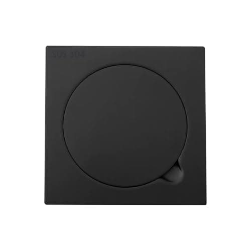 SUS 304 Stainless Steel Square Floor Drain with Cover, Matte Black 15 cm | Odour-Proof Cover, Bathroom & Shower Use, Removable Grate, Corrosion Resistant, Modern Matte Finish