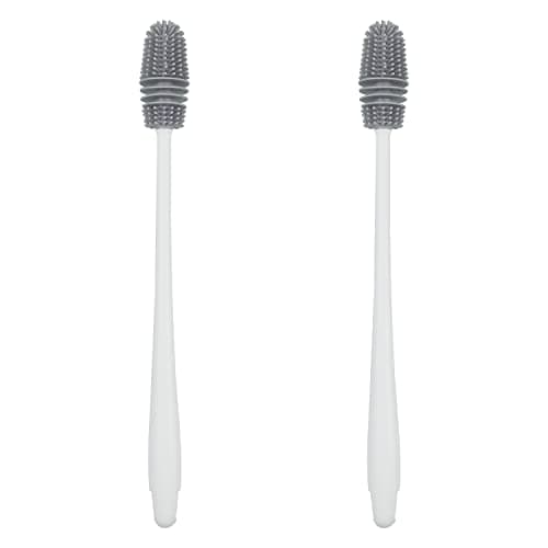 PHYEX 2 Packs Long Handle TPR Bottle Brushes, Water Bottle Cleaner for Washing Baby Bottles, Thermoses, Hydro Flask, Vases