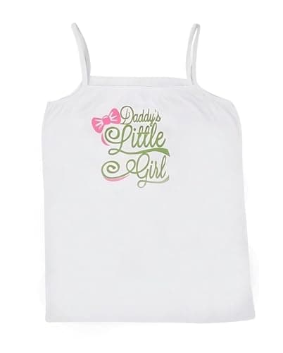 Papillon Girls Sleeveless Undershirt Printed Daddy's Little Girl Base Layer Top (pack of 1) Shirt