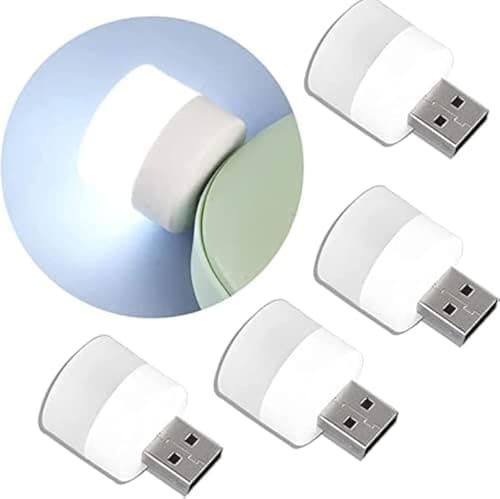 Cavern Mini LED Night Natural White USB Light for Bulb, Indoor, Outdoor, Reading, Sleep, Plug in LED Night (5 Pic) Home