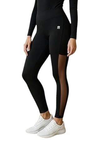 MIZAYEH Women's High Waist Leggings Fashion Mesh Elastic Sport Daily Wear Chiffon Leggings for Girls and Women Pants