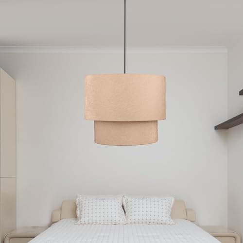 ElRawda Lighting El Rawda RL-SP-011 Modern Ceiling Lamp, 2 Layers, Beige, Living Room or Bedroom Light fixture