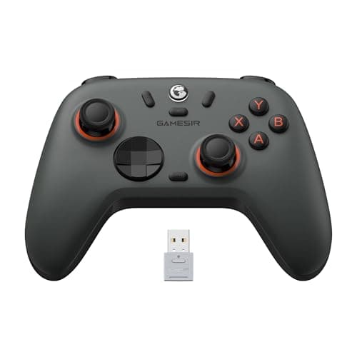 GameSir Nova 2 Lite Wireless Controller with Hall Effect Joysticks and Triggers, 2.4G and Wired 1000Hz Polling Rate, Remappable Buttons, Grey, Compatible with PC/Switch/Steam/Android Video game controller
