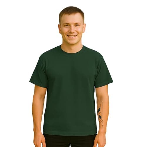 Men's Oversized Regular Cotton T-Shirt, short sleeve modern, 100% Cotton, Comfortable Fit, Basic Western