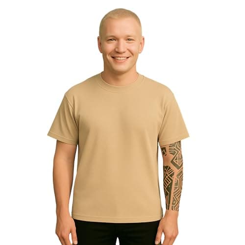 Men's Oversized Regular Cotton T-Shirt, short sleeve modern, 100% Cotton, Comfortable Fit, Basic Western