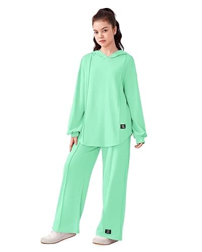 Romba Women's Athletic Set – Soft and Comfortable Cotton Material Wrinkle & Pilling Resistant – Romba Girls & Women Hooded Sports Trung Track suit