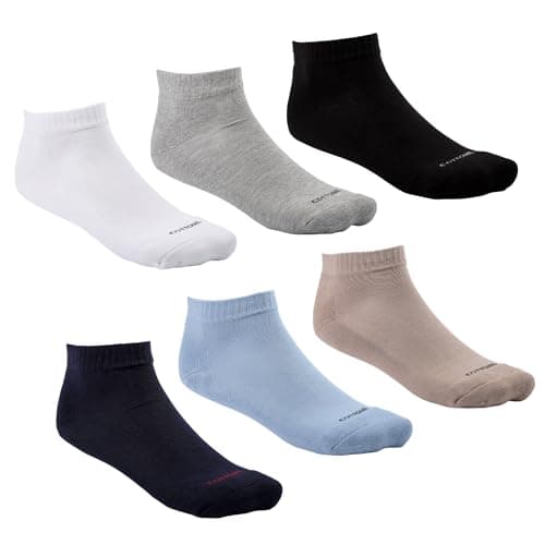 Cottonil Pack of 6 Solid Colors Cotton Half Towel Socket Socks