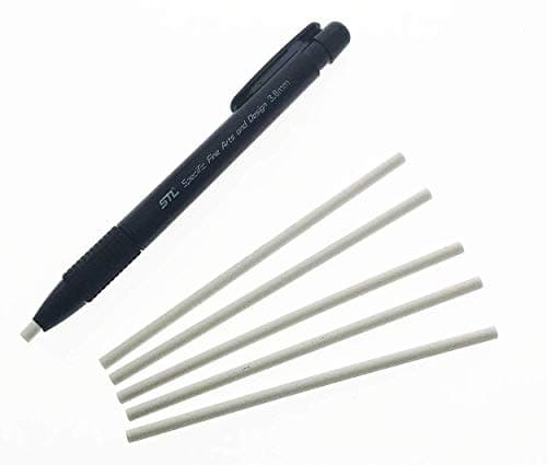 Worison Eraser Pen Value Pack Round 3.8mm. Precision Tip Eraser with 5 Refills,Black