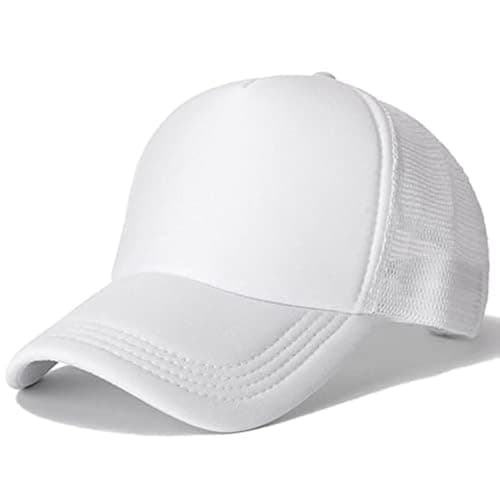 Generic Unisex-Adults 2 Tone Mesh Casual Hat - Fashion Men's Baseball Cap Comfortable and Stylish - White/Brown