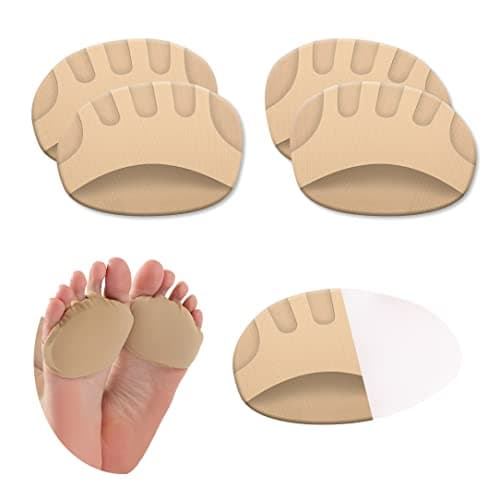 “N/A” 2 Pairs Honeycomb Fabric Forefoot Pads Men Women Soft Metatarsal Pads Soft Gel Ball of Foot Cushions for Relieving Foot Fatigue (Large)