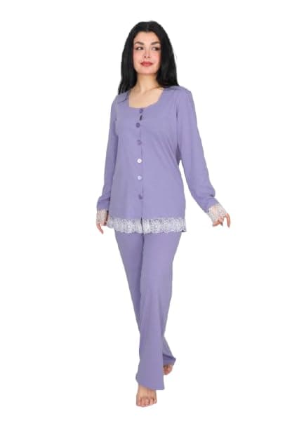 Women's 2 Piece Viscose Elegant Lace Pajama Set