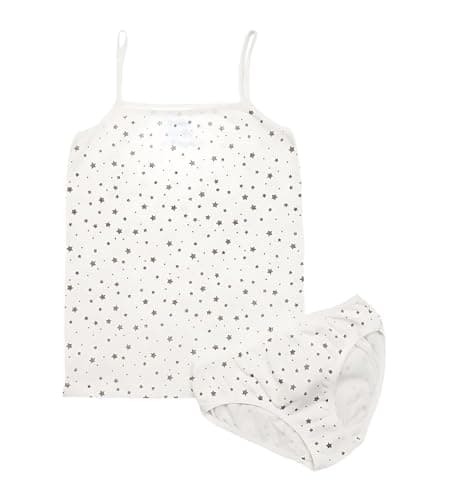 Papillon Girls Sleeveless Undershirt&Underwear Printed Stars Base Layer Set (pack of 1) Apparel