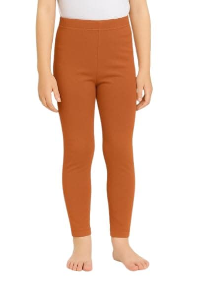 Ajyal Kids' Girls Cotton Stretch Leggings, Elastic Waistband, Ankle Length Pants