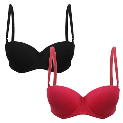 Lasso Women Set Of 2 Pieces Strapless Bra Cup B Bra (pack of 1)