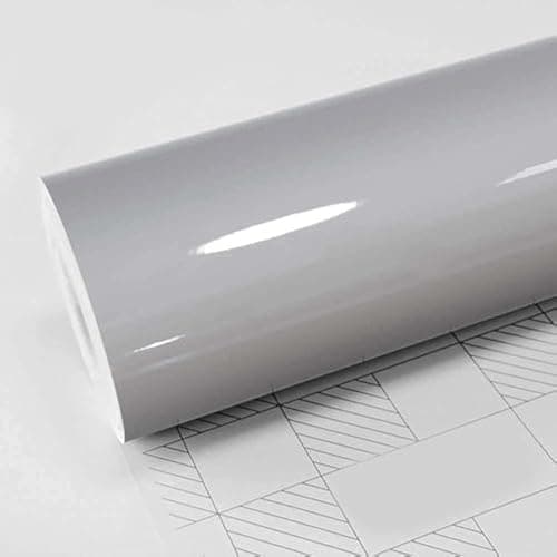 Gloss vinyl roller for cars kitchen appliances - gray, 120cm (m & 8cm, by 24in tall) Furniture liner