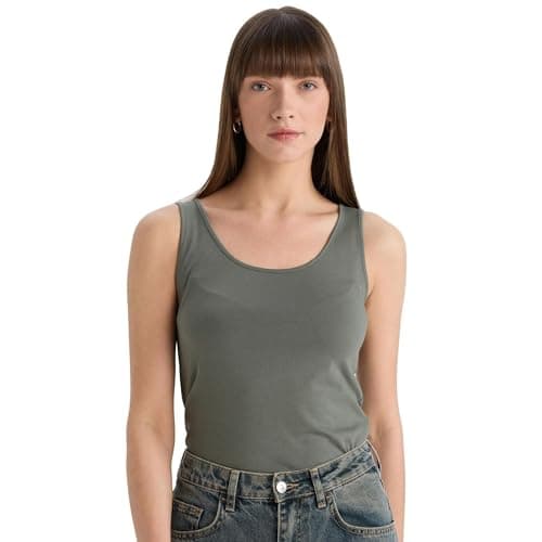 DeFacto Womens Slim Fit Round Collar Sleeveless Core Knitted Athlete C3923AX Athlete