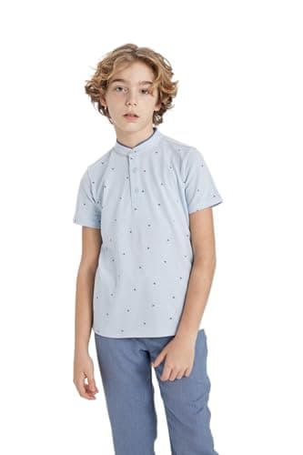 DeFacto Boys Regular Fit Gadart Neck Short Sleeve Knitted Short Sleeve Polo T-Shirt B5938A8 SHIRT (pack of 1)