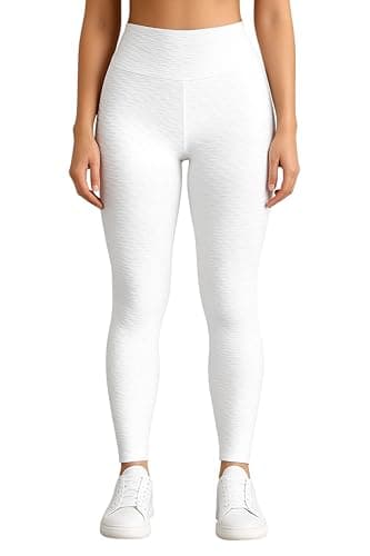 MIZA Women's Bubble Texture Leggings High Waist Tummy Control Butt Lifter Yoga Sports Leggings for Girls and Women Pants