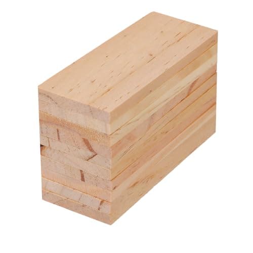 SHANGHh 10 Pieces 10 cm Pine Wood Rectangle Board fit for Craft Painting Modelling Fretwork Engraved Home Decor