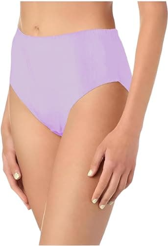 Dahab plain elastic trim cotton briefs for women - purple, xl- Fitted Underpants