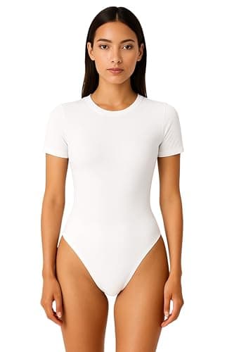 MIZAYA Classic Half Sleeve Round Neck Swimsuit - Soft and Comfortable for Girls and Women 45-90K Swimwear