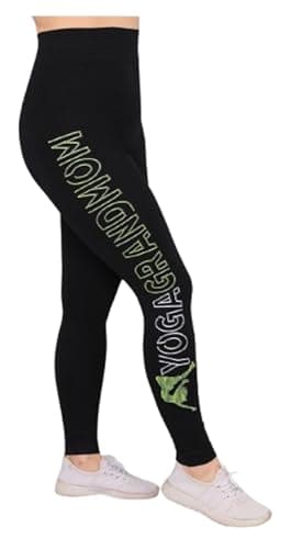 MIZAYA Women's High Waist Leggings with Side Print Fashion Design - Comfortable Workout Gym Pants for Girls and Women