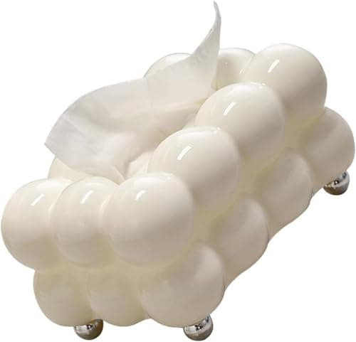 Circle M Tissue Stand Holder Practical Design White Easy Access Organization