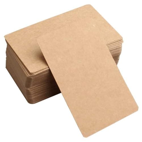 MIETONG 150 Pcs Blank Kraft Cards - 9 x 5.4cm Message Card Word Card Business Cards Gift Tags Paper Cards Doodle Hand-Drawn Note Cards for School, Home,Office Supply (Brown) Card stock